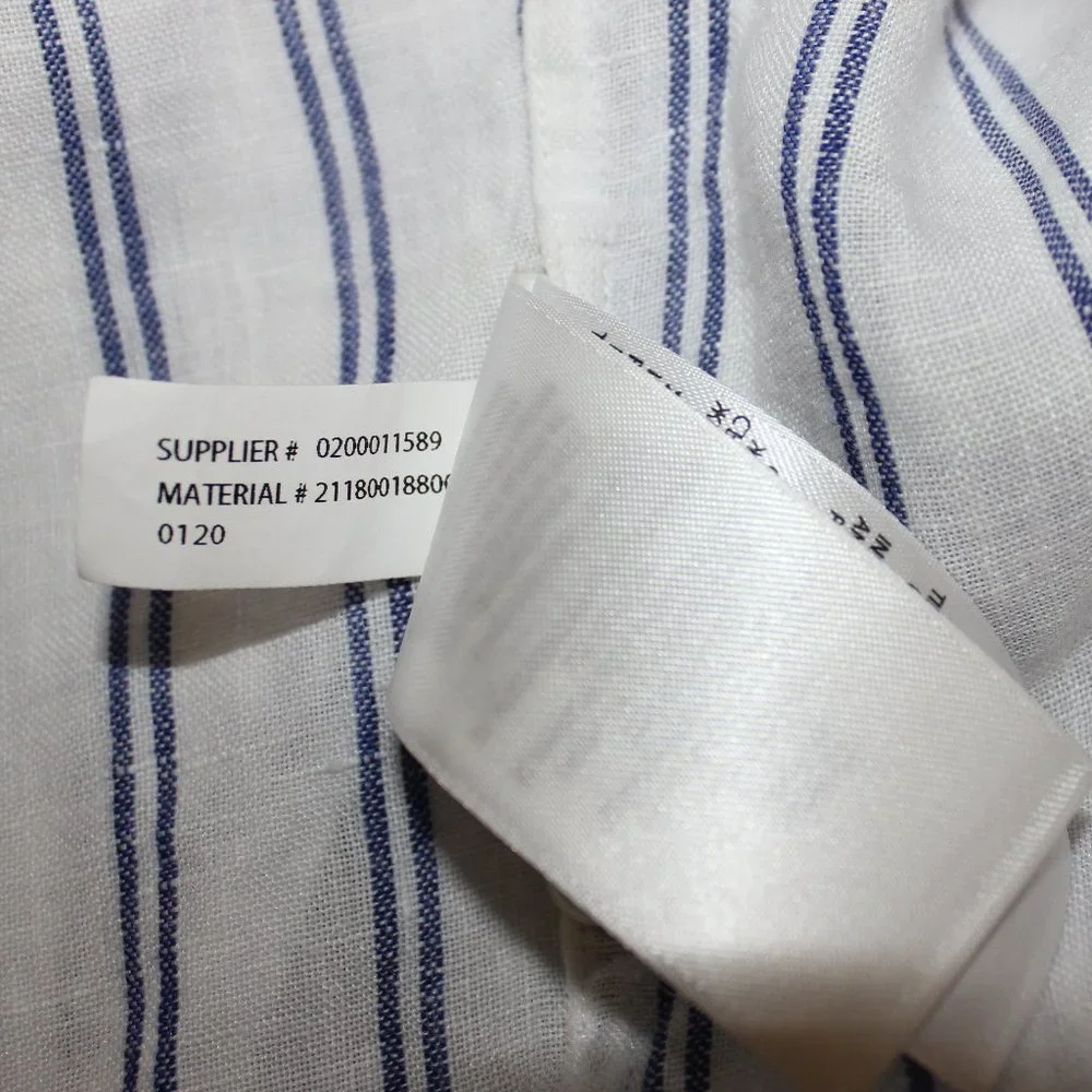 Polo Ralph Lauren Striped Linen Shirt Long Sleeve XL/TG - Picture 9 of 11